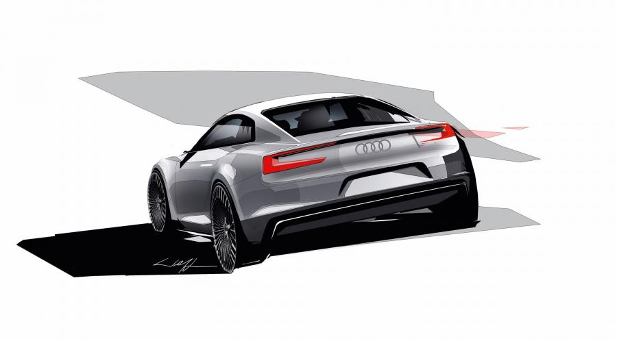 Эскиз Audi e-Tron Detroit Showcar 2010 года  (фото 53 из 109)